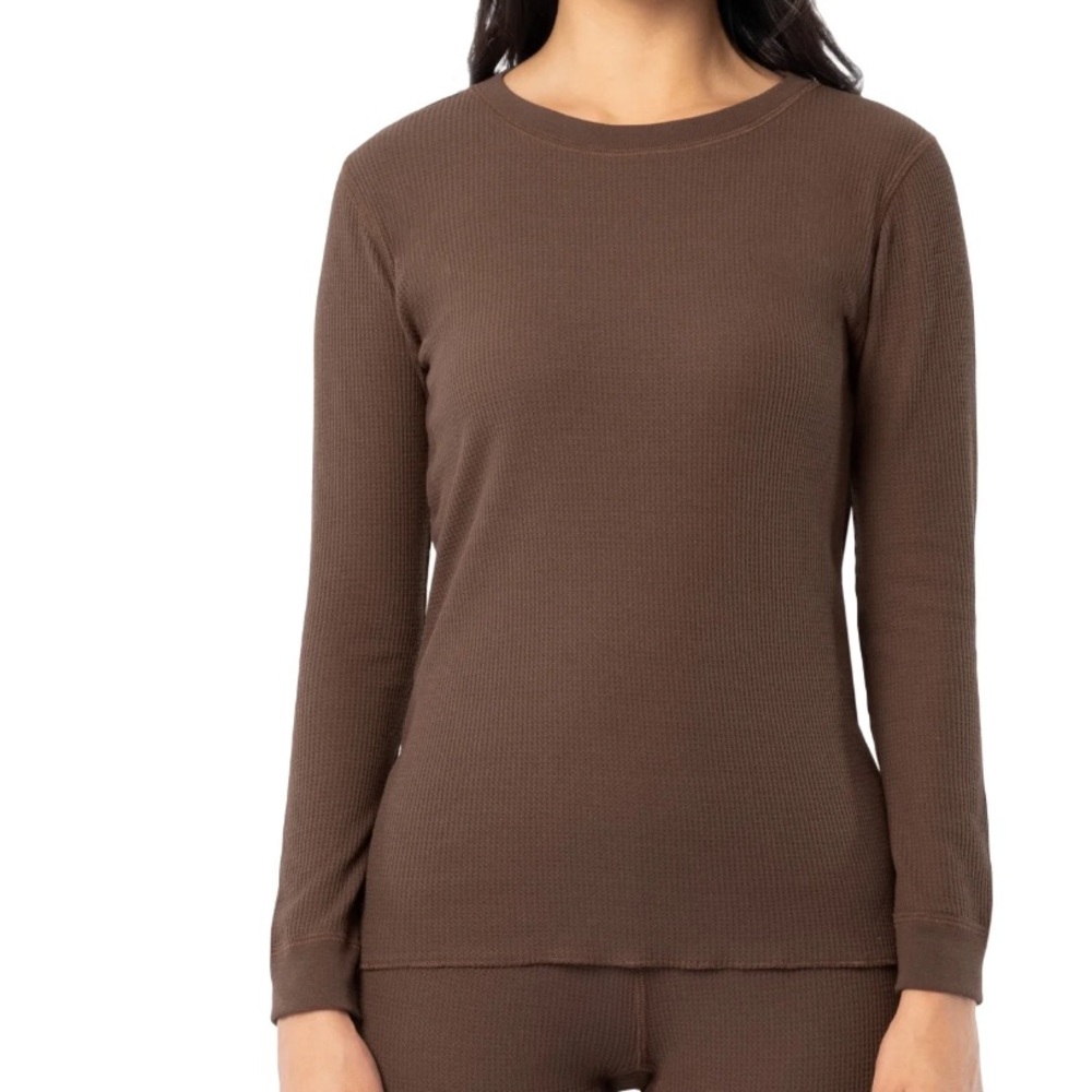 Fruit of the Loom Women's Recycled Waffle Thermal Top M
